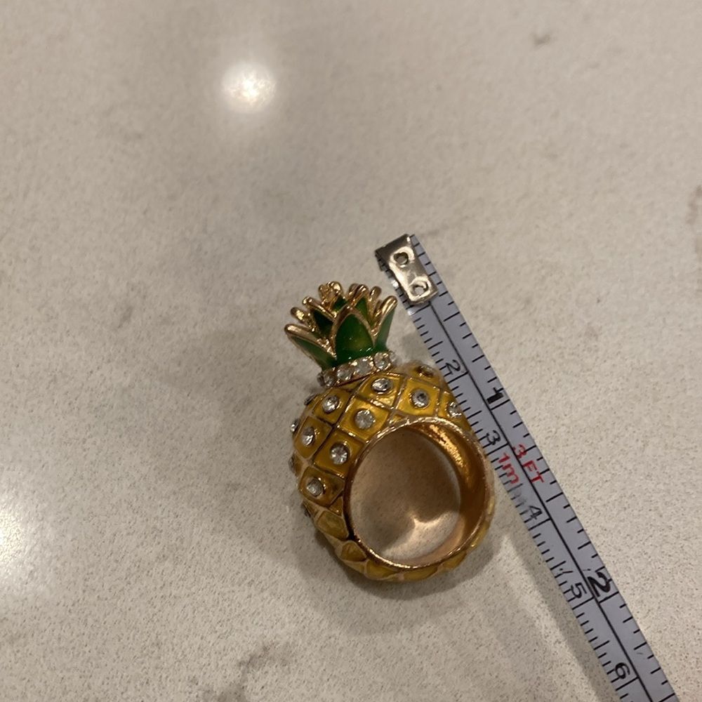 Pineapple Statement Ring With Crystals Whimsey Fu… - image 6